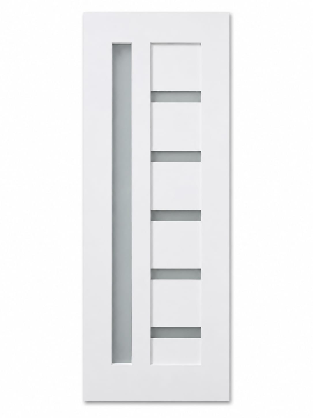 Aurora 7-Lite Frosted Glass Interior Door Slab