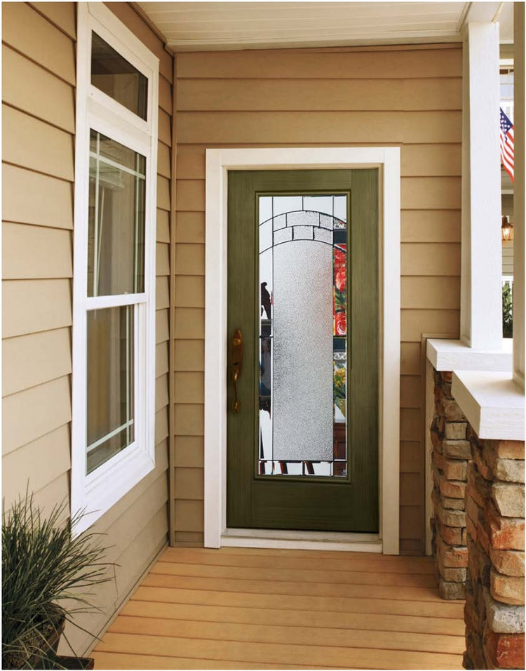 Novatech Paragon Decorative Glass Fiberglass Entry Door