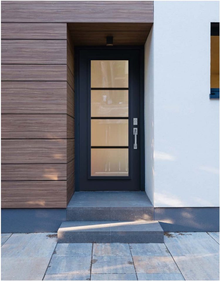 Novatech Pure Decorative Glass Fiberglass Entry Door