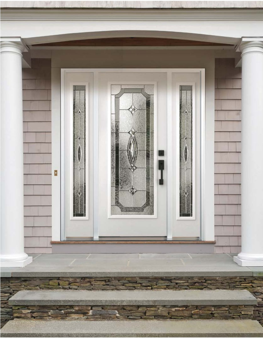 Novatech Royal Decorative Glass Fiberglass Entry Door