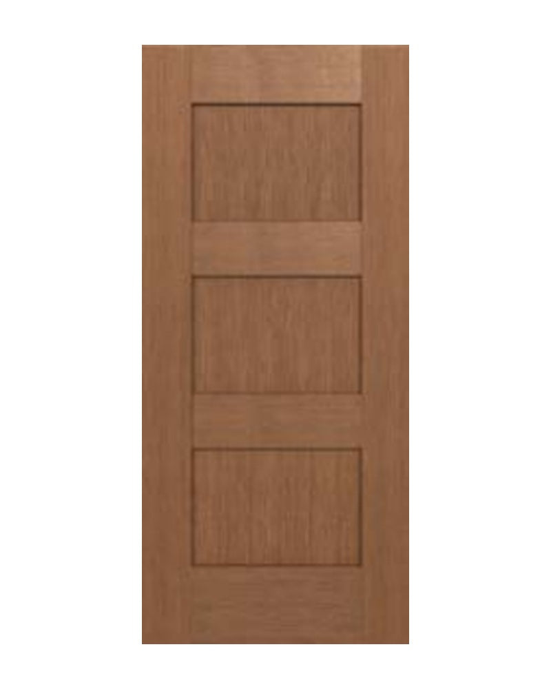 PlastPro Fir Shaker 3-Panel Fiberglass Exterior Door