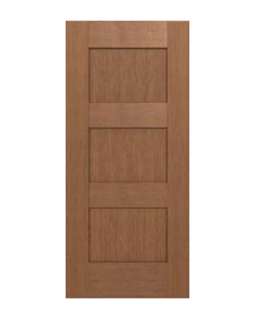PlastPro Fir Shaker 3-Panel Fiberglass Exterior Door