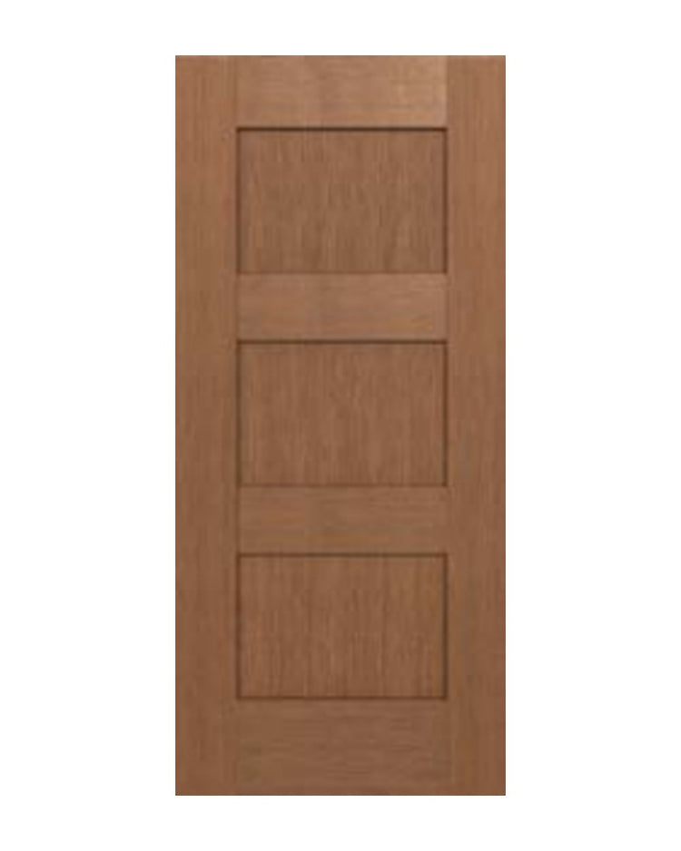 PlastPro Fir Shaker 3-Panel Fiberglass Exterior Door