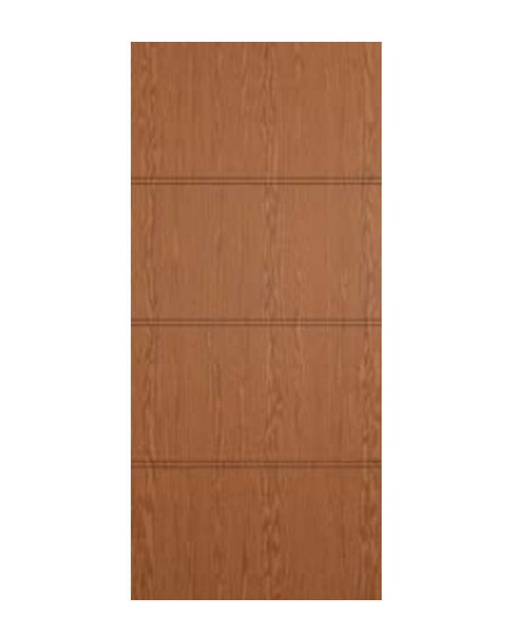 PlastPro HVHZ Oak Woodgrain Horizontal Panel DMG46 Fiberglass Exterior Door