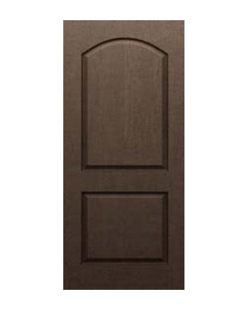 PlastPro HVHZ Rustic Arched 2-Panel Fiberglass Exterior Door