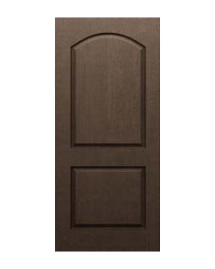 PlastPro HVHZ Rustic Arched 2-Panel Fiberglass Exterior Door