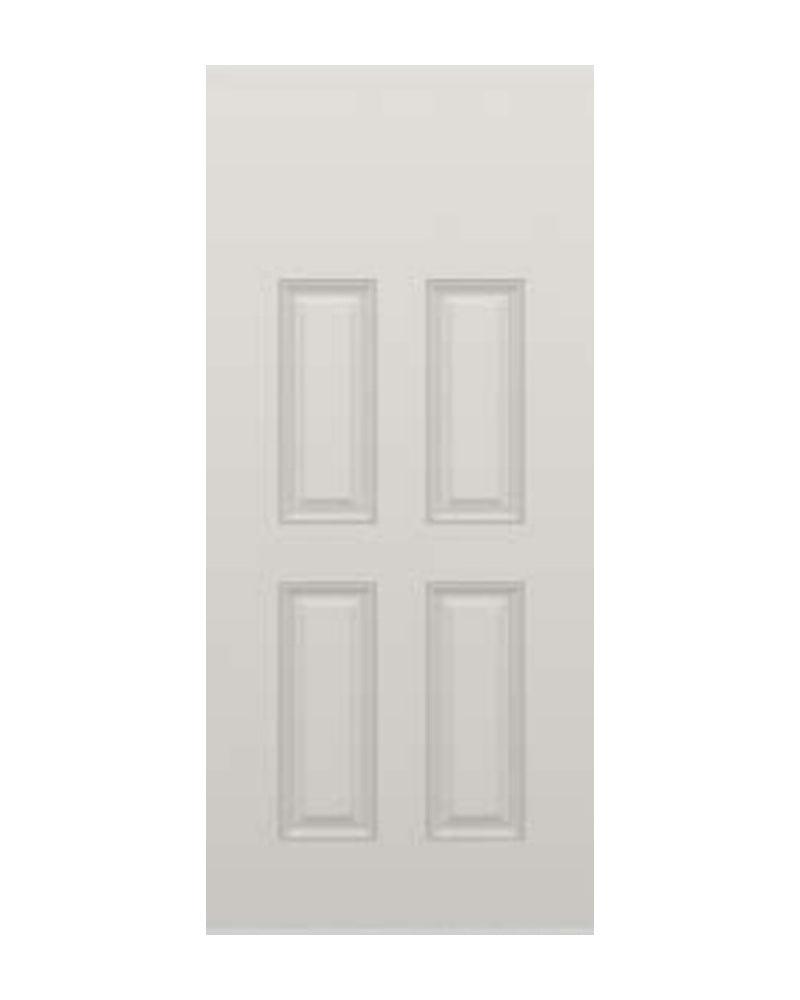 PlastPro HVHZ Smooth 4-Panel DRS40I Fiberglass Exterior Door