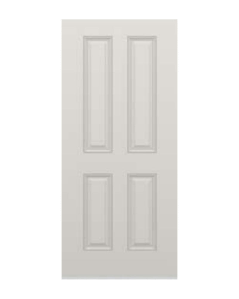 PlastPro HVHZ Smooth 4-Panel DRS41I Fiberglass Exterior Door