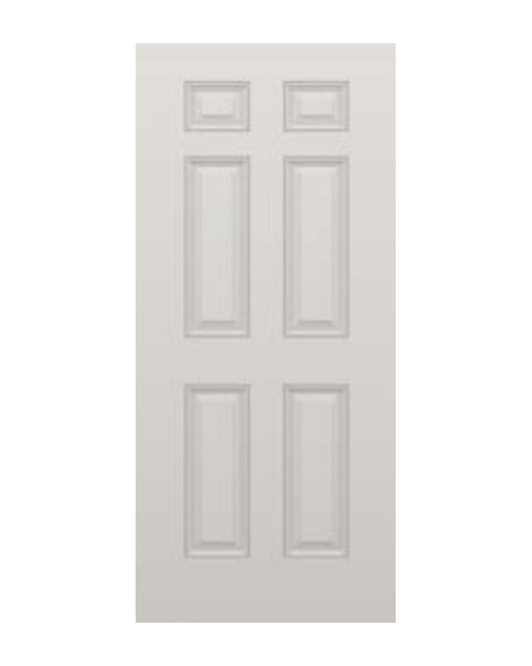 PlastPro Smooth 6-Panel Commercial Prep Fiberglass Exterior Door