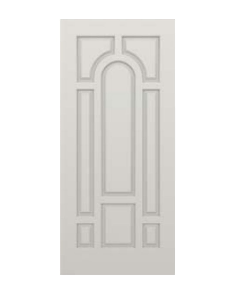 PlastPro Smooth Arched Fan Panel Fiberglass Exterior Door