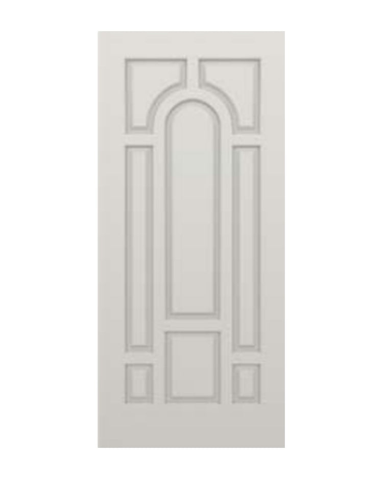 PlastPro Smooth Arched Fan Panel Fiberglass Exterior Door