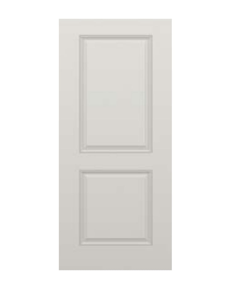 PlastPro HVHZ Smooth Square 2-Panel Fiberglass Exterior Door