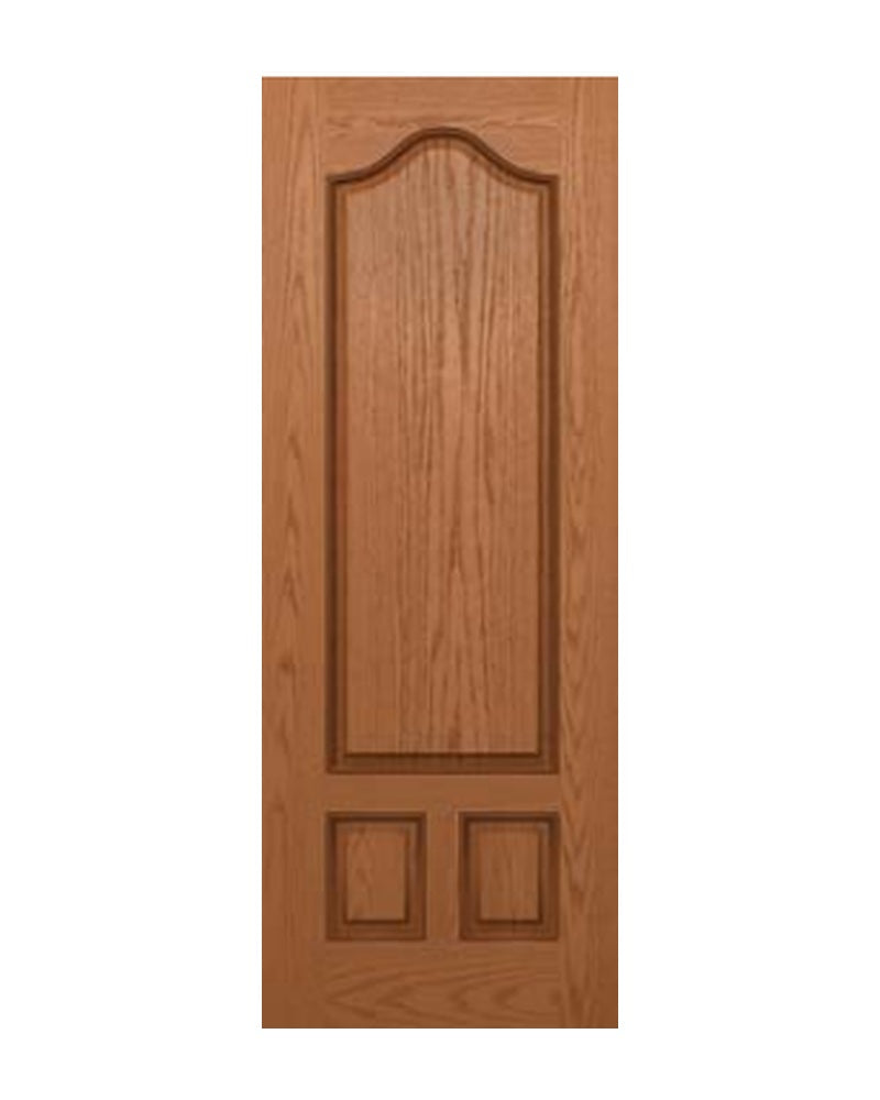 PlastPro Oak Woodgrain 3-Panel DRG3080 Fiberglass Exterior Door