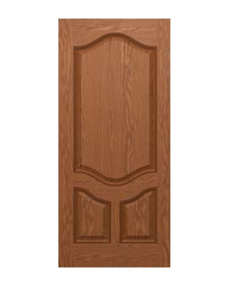 PlastPro Oak Woodgrain 3-Panel DRG3P Fiberglass Exterior Door