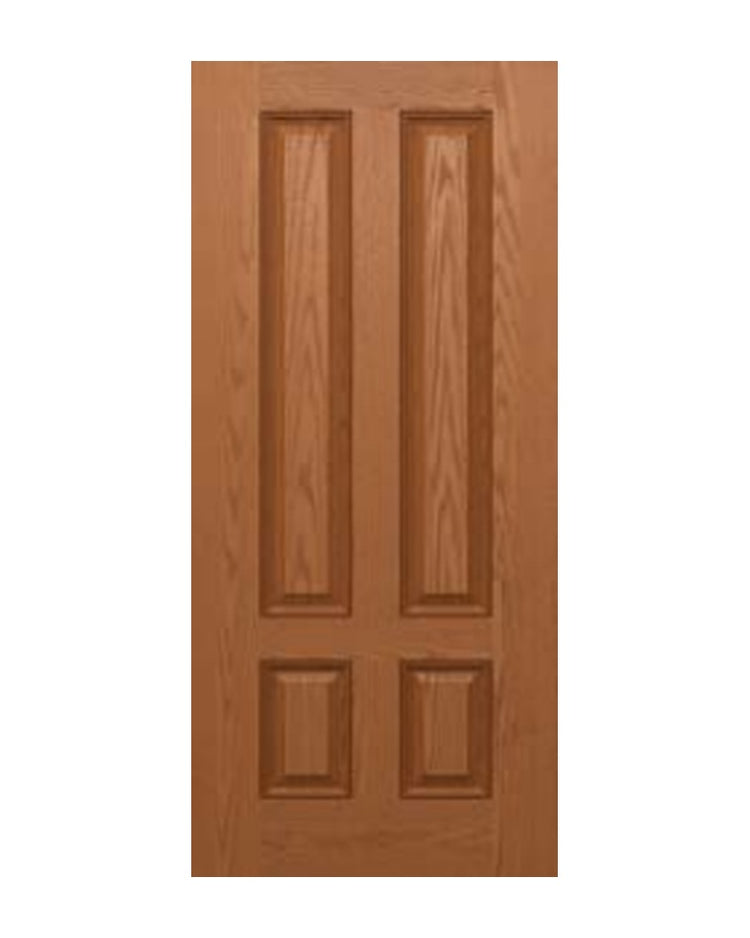 PlastPro Oak Woodgrain 3-Panel Fiberglass Exterior Door