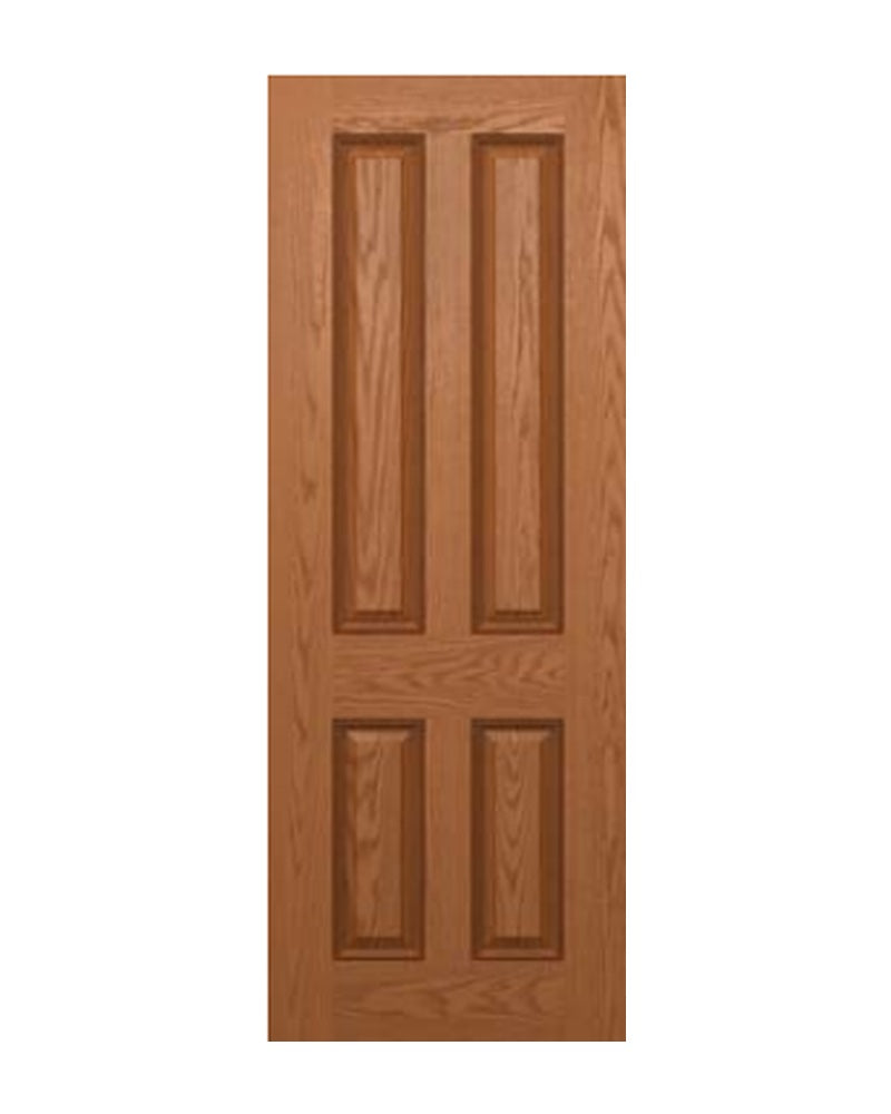 PlastPro Oak Woodgrain 4-Panel DRG4180 Fiberglass Exterior Door
