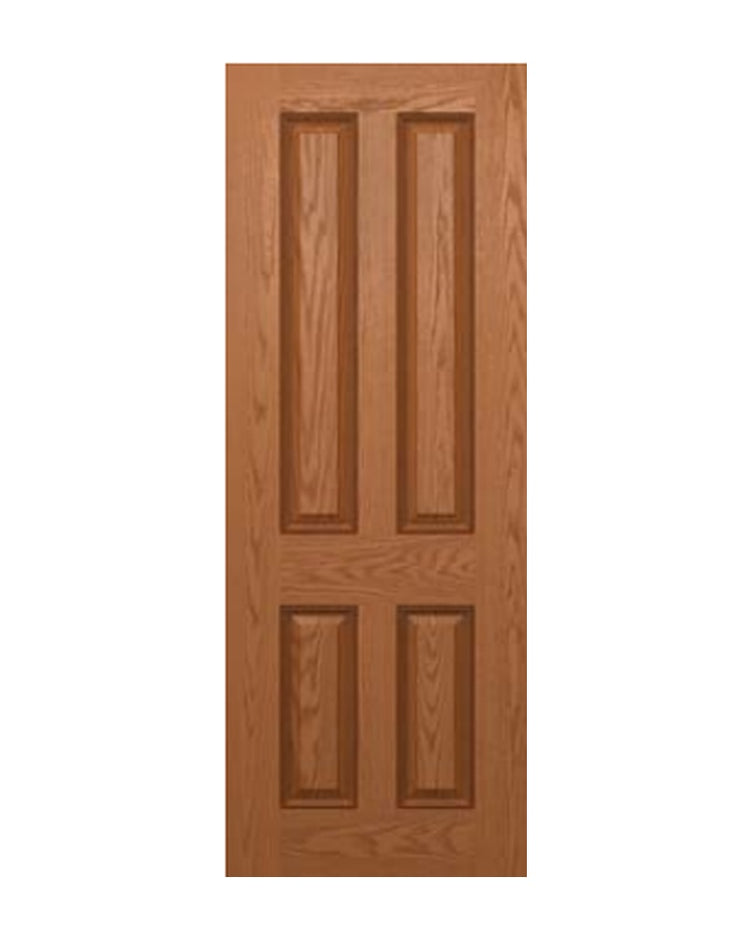 PlastPro Oak Woodgrain 4-Panel DRG4180 Fiberglass Exterior Door