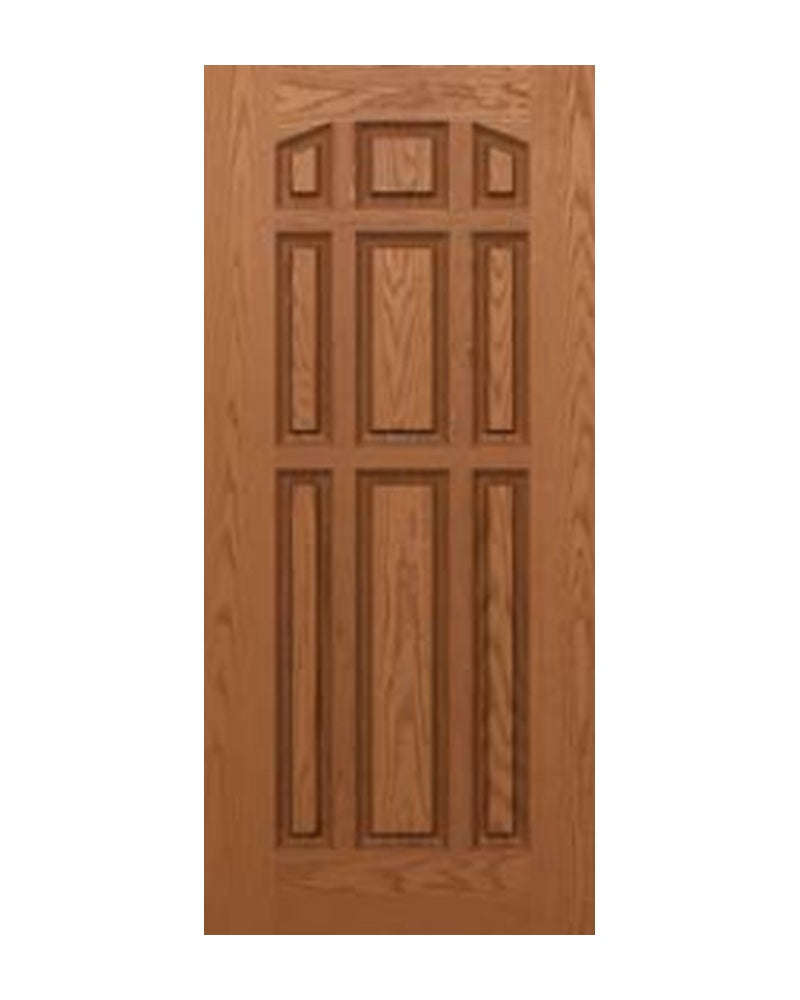 PlastPro Oak Woodgrain Arch DRG90 Fiberglass Exterior Door