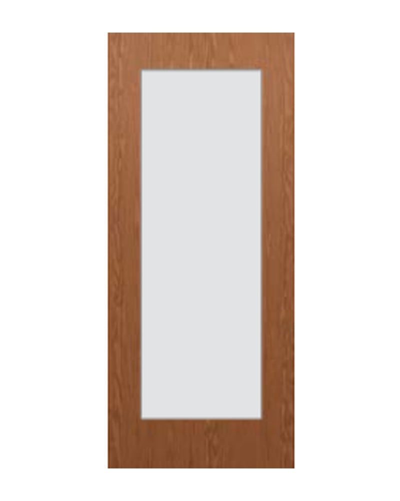 PlastPro Oak Woodgrain Full-Lite Cutout Fiberglass Exterior Door