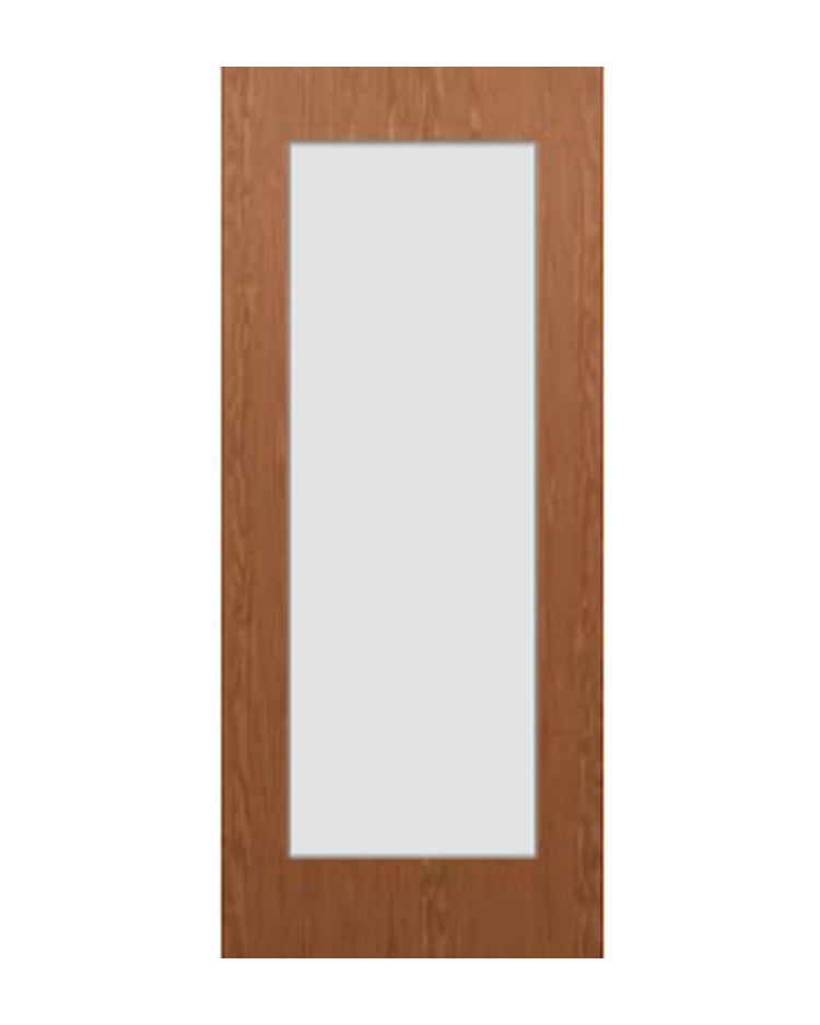 PlastPro Oak Woodgrain Full-Lite Cutout Fiberglass Exterior Door