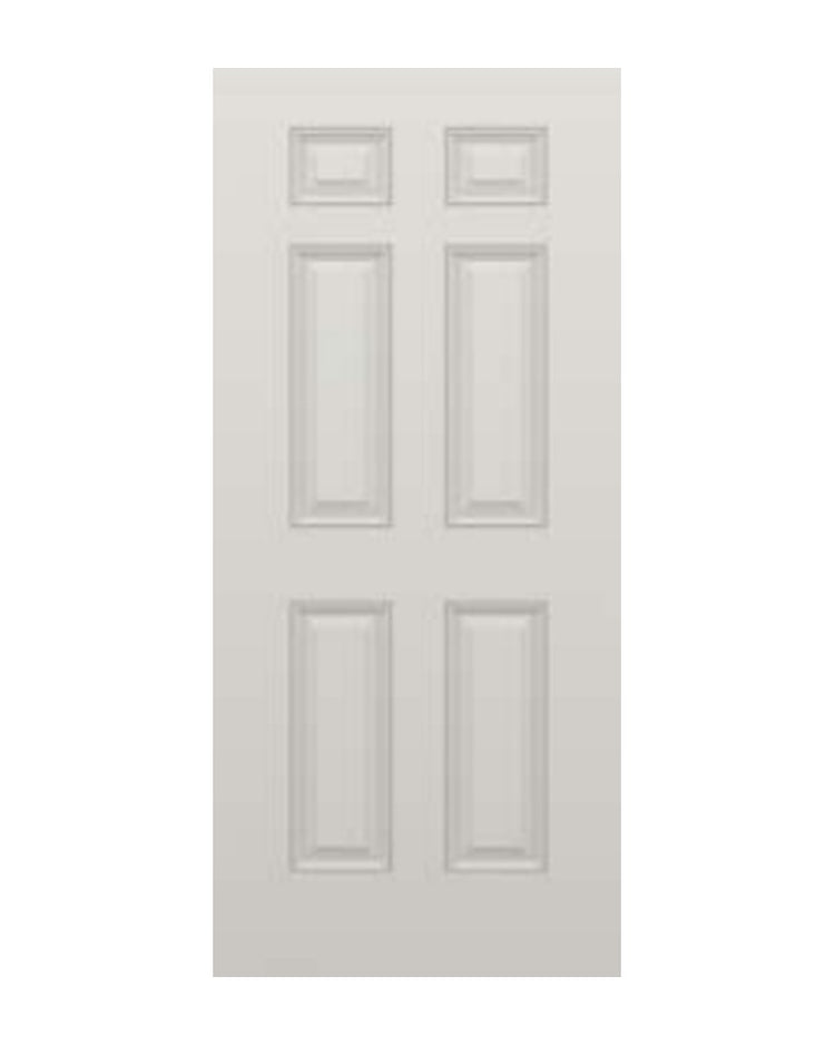 PlastPro Smooth 6-Panel Commercial Prep Fiberglass Exterior Door