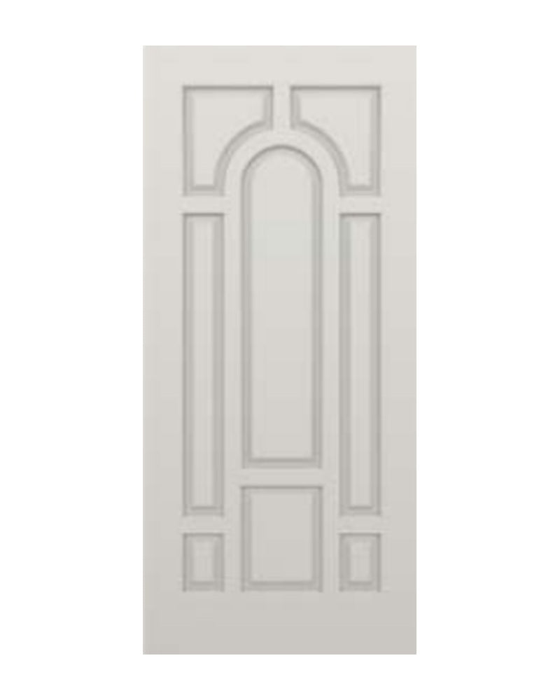 PlastPro Smooth Arched Fan Panel Fiberglass Exterior Door