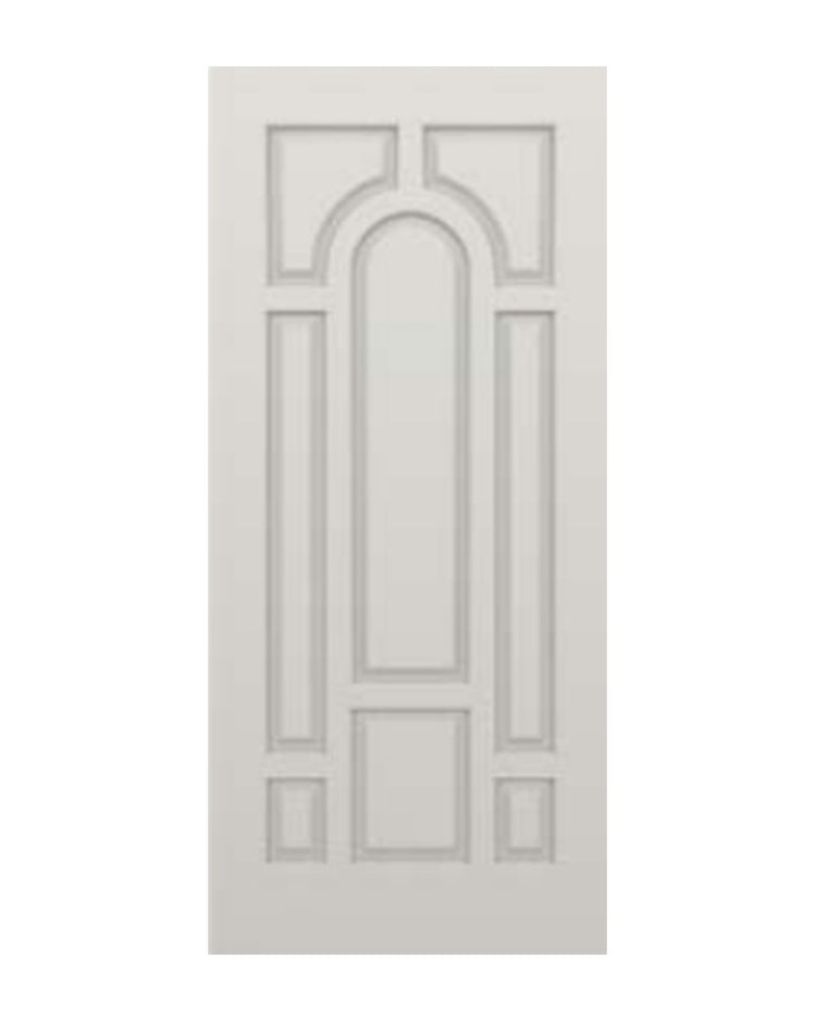 PlastPro Smooth Arched Fan Panel Fiberglass Exterior Door