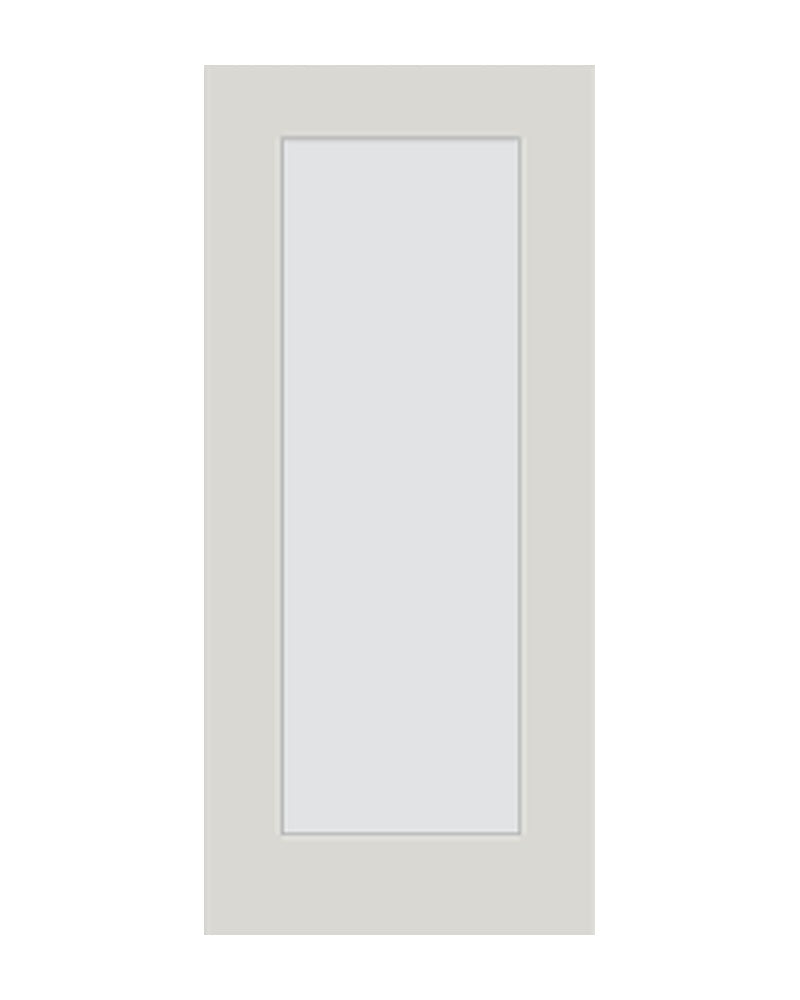 PlastPro Smooth Full-Lite Cutout Fiberglass Exterior Door