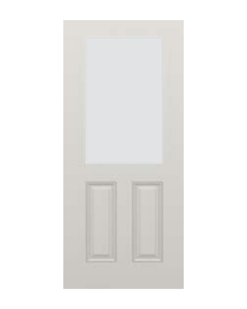 PlastPro Smooth Half-Lite Cutout Fiberglass Exterior Door