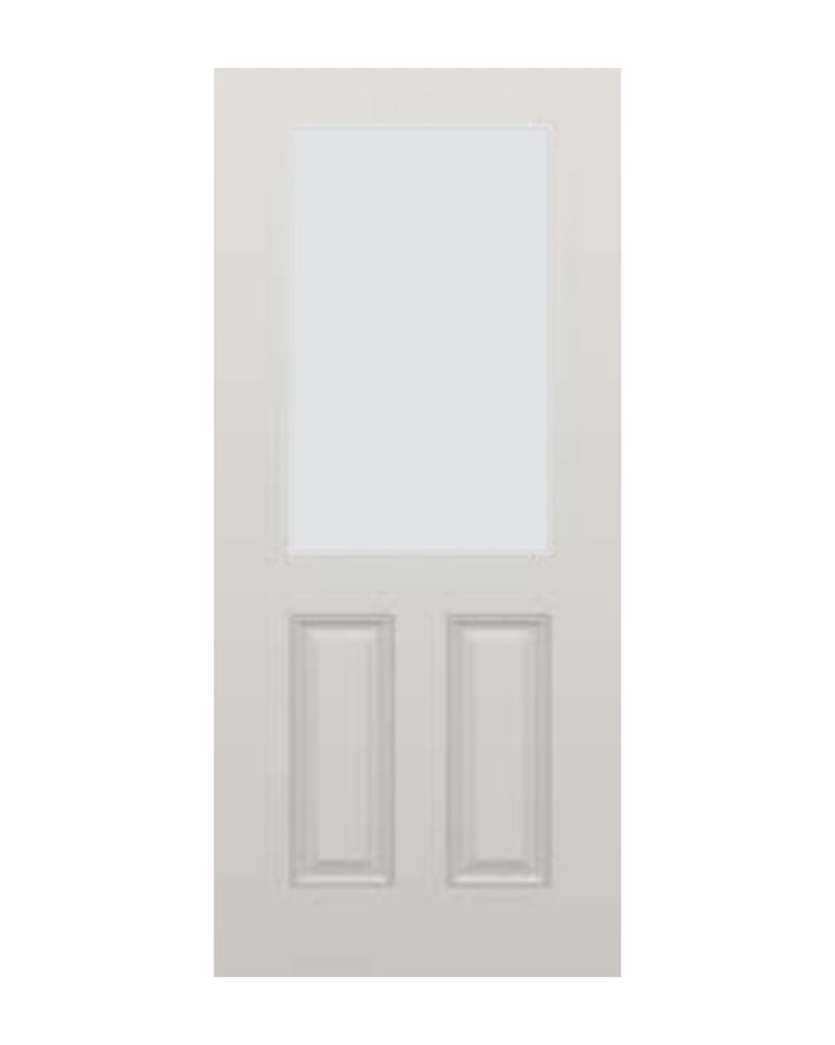 PlastPro Smooth Half-Lite Cutout Fiberglass Exterior Door
