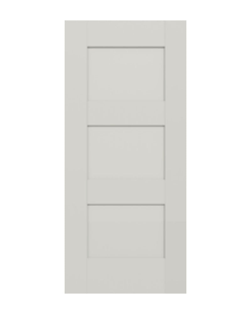PlastPro Smooth Shaker 3-Panel Fiberglass Exterior Door