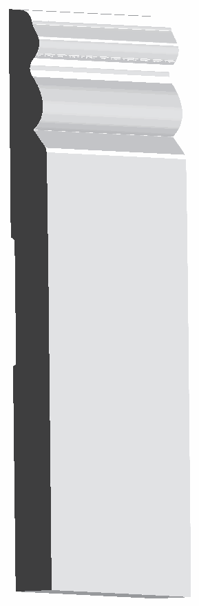 Woodgrain No. 0287 Baseboards profile illustration