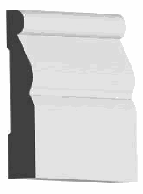 Woodgrain No. 03163 Baseboards profile illustration