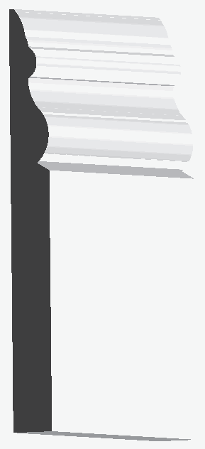 Woodgrain No. 0330 Baseboards profile illustration