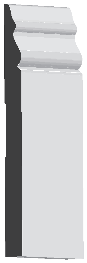 Woodgrain No. 0382 Baseboards profile illustration