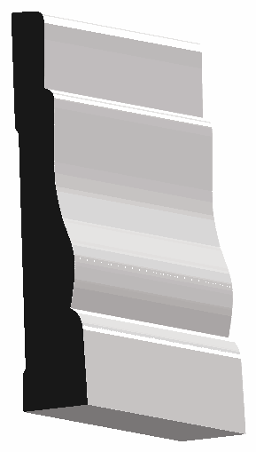 Woodgrain No. 0443 Baseboards profile illustration