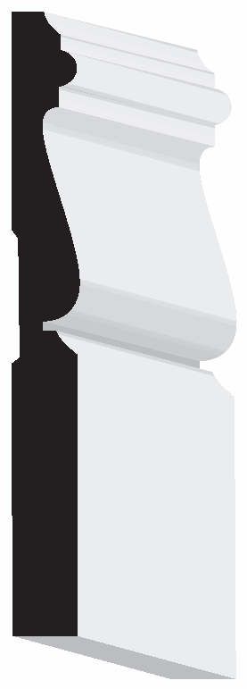 Woodgrain No. 0512 Baseboards profile illustration