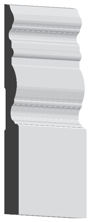 Woodgrain No. 0522 Baseboards profile illustration