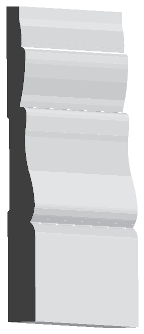 Woodgrain No. 0566 Baseboards profile illustration