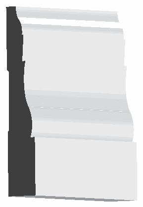 Woodgrain No. 0631 Baseboards profile illustration