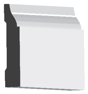 Woodgrain No. 0632 Baseboards profile illustration