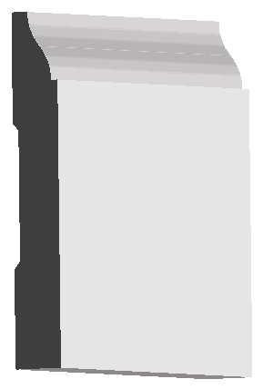 Woodgrain No. 0633 Baseboards profile illustration