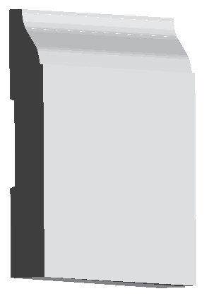 Woodgrain No. 0634 Baseboards profile illustration