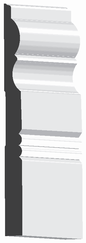Woodgrain No. 0650 Baseboards profile illustration