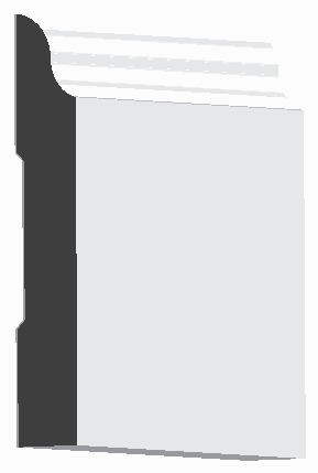 Woodgrain No. 0663 Baseboards profile illustration