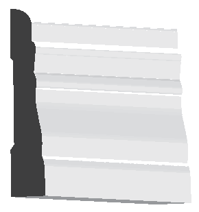Woodgrain No. 0668 Baseboards profile illustration
