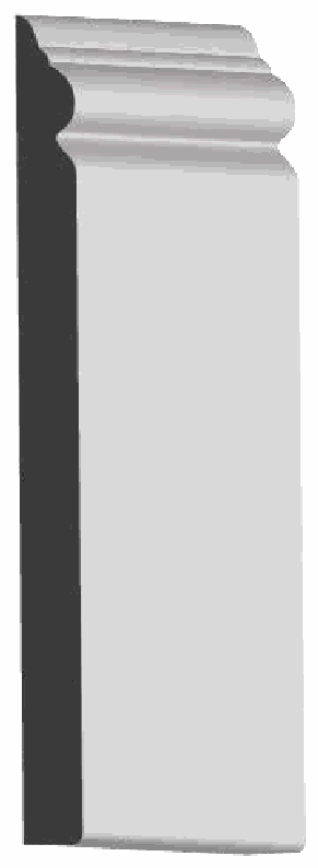 Woodgrain No. 0695 Baseboards profile illustration