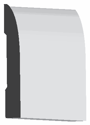 Woodgrain No. 0724 Baseboards profile illustration