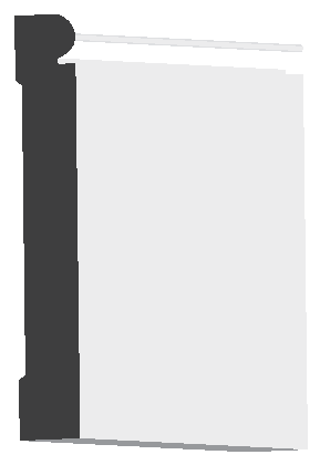 Woodgrain No. 0753 Baseboards profile illustration