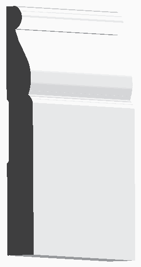 Woodgrain No. 162E Baseboards profile illustration